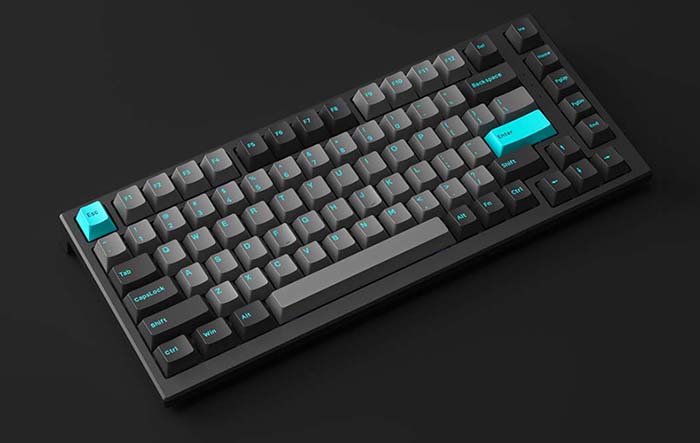 TNC Store Bàn phím cơ MonsGeek MG75 Black Cyan